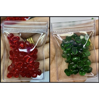 พร้อมส่ง RED &amp; EMERALD GLASS -CAB , OVAL 6X8 MM
พลอยกระจกแดง เเละ มรกต ทรงไข่ 6*8 มิล