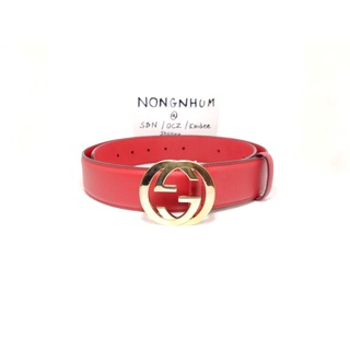 เข็มขัด Gucci belt with interlocking G buckle sz 90 36 มือ 2 ของแท้100%