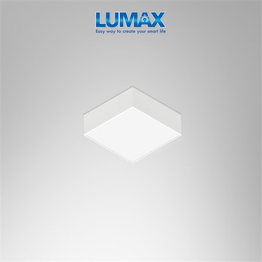 LUMAX ชุดโคมติดลอย PANEL LED 12W สี่เหลี่ยม รุ่น SSPL120CS เลือกได้ 3 แสง Warm White, Cool White, Da