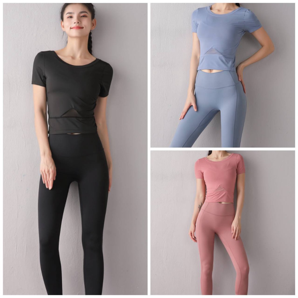 ชุดออกกำลังกายผู้หญิง เสื้อ+กางเกง(เซต) สุดคุ้ม