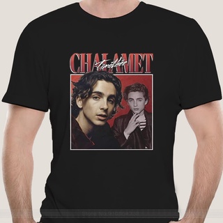 เสื้อยืดวินเทจเสื้อยืด ผ้าฝ้าย พิมพ์ลาย Timothee Chalamet 90 สไตล์วินเทจ สีดํา แฟชั่นสําหรับผู้ชาย และผู้หญิงS-5XL