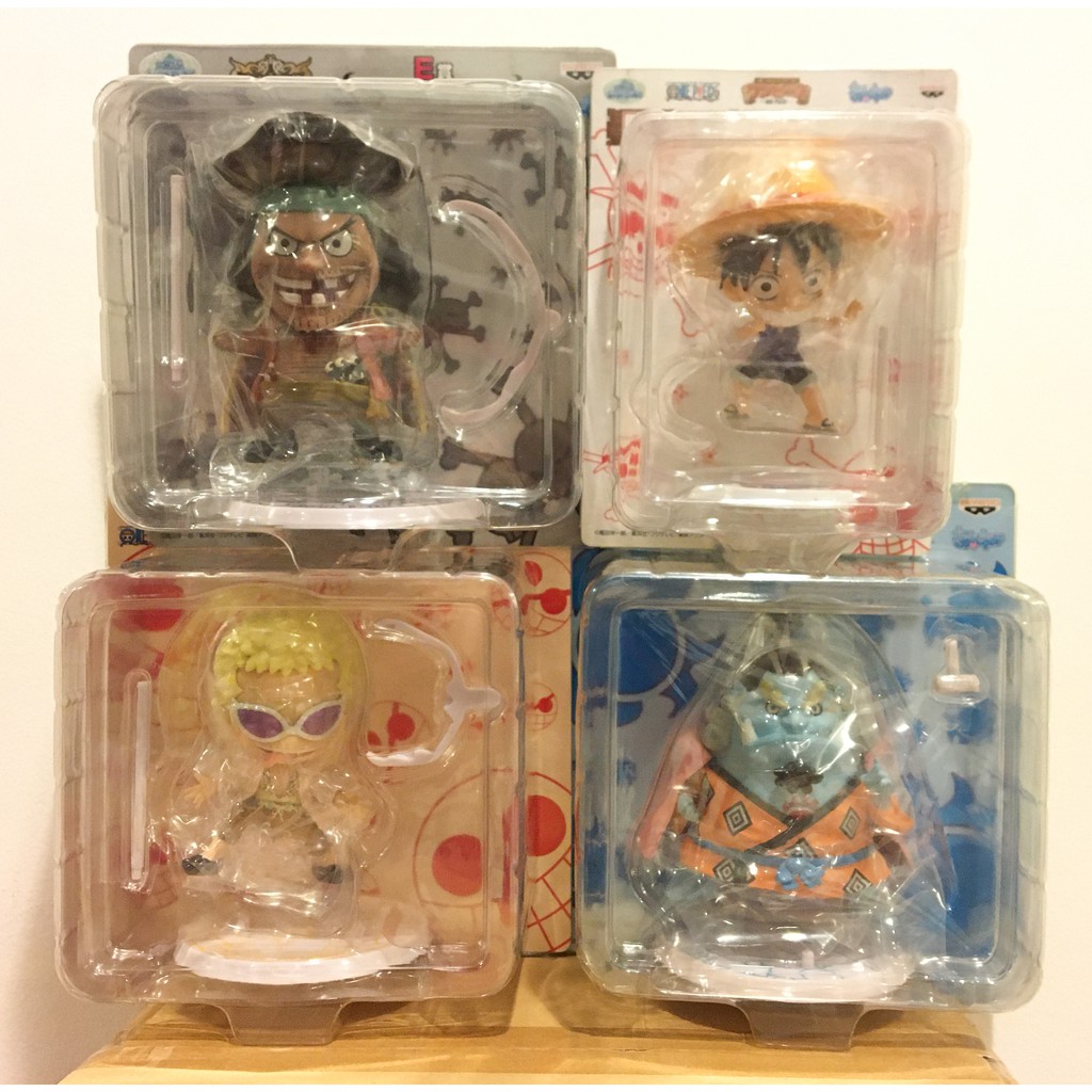 Ichiban Kuji One Piece Kyun-Chara Banpresto ชุด 4 ชิ้น LUFFY DOFLAMINGO JINBE MARSHALL D TEACH