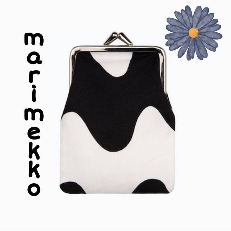 Marimekko?Black and White KORTTI KUKKARO PIKKUINEN LOKKI Purse | Shopee  Thailand