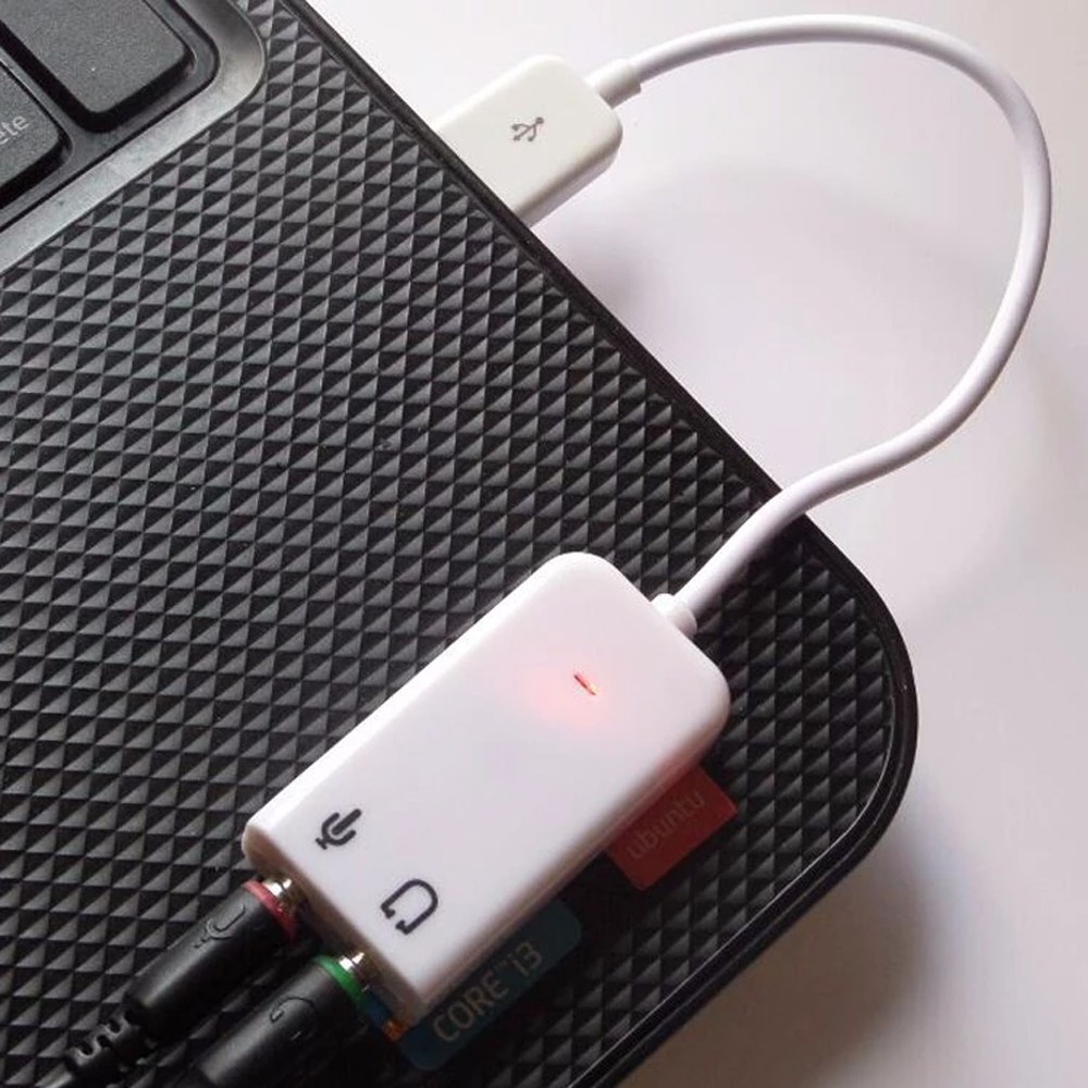 7.1 Channel Audio Sound Card Adapter 3D / USBการ์ดเสียงเสมือนจริง 7.1 3D ภายนอก USB อะแดปเตอร์ 3.5mm