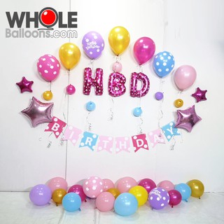 Wholeballoons - ลูกโป่ง DIY วันเกิด 08002 ลูกโป่งตกแต่งพร้อมจัดงานปาร์ตี้