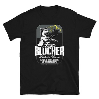 เสื้อยืดคอกลม พิมพ์ลาย Frau Blucher Weise Young Frankenstein สําหรับผู้ชายS-5XL