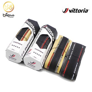 [ล็อตใหม่ 2023] Vittoria Corsa Graphene 2.0+ ขนาด 700x25C 700x28C ยางงัดเสือหมอบ ขอบพับ สีดำและสีคลาสิค