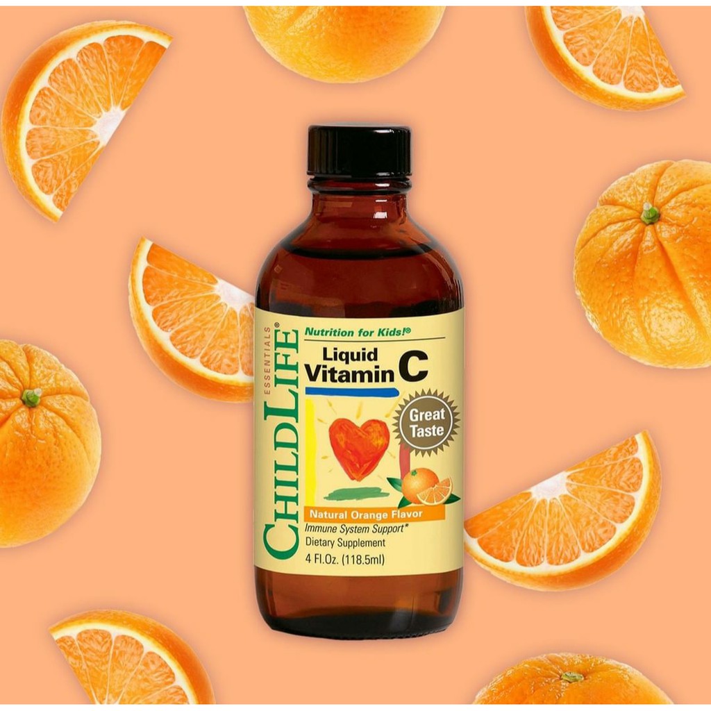 พร้อมส่ง วิตามิน C สำหรับเด็ก ชนิดน้ำ ChildLife, Essentials, Liquid