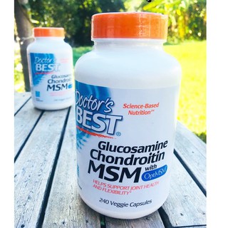 Glucosamine Chondroitin MSM with OptiMSM 240 Veggie Caps (Doctors Best) OptiMSM® บำรุงกระดูก ข้อต่อ