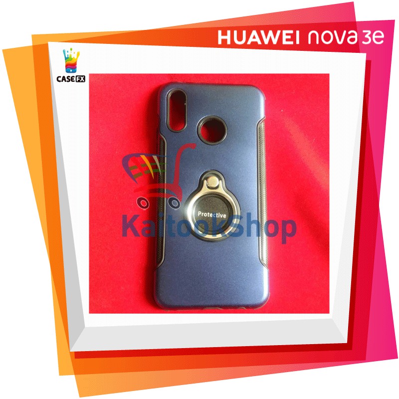 เคสกันกระแทก มีแหวน ตั้งได้ (Protective Back Cover Case) &gt;&gt; Huawei Nova 3e
