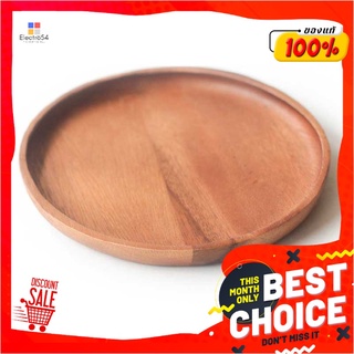 ถาดไม้กลม ขนาด 6 นิ้ว คละสีWooden Dinner Round Tray 6"