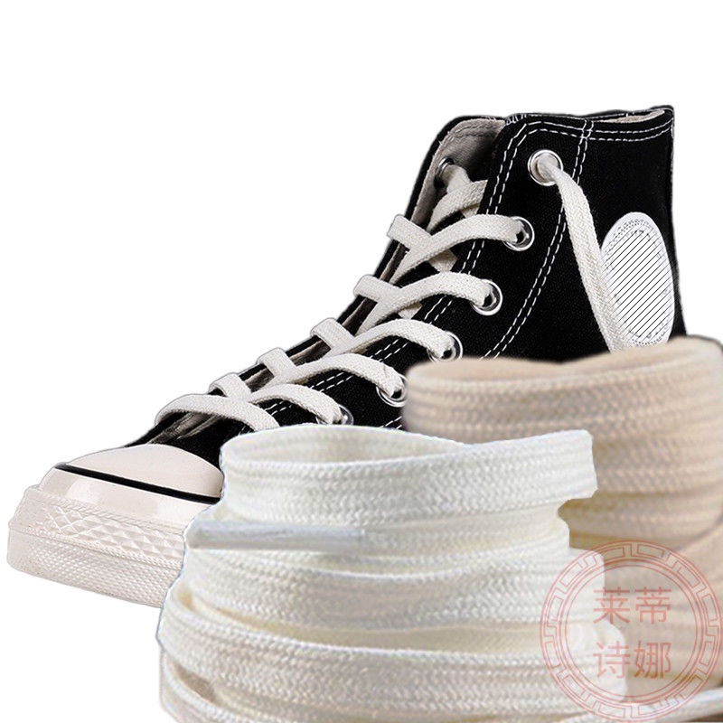 เชือกผูกรองเท้า หลายแบบ เหมาะสําหรับ Converse High-Top Shoelaces Black White aj Shoelaces Air Force One Pull Back Vance Nike Canvas Shoelace Buckle