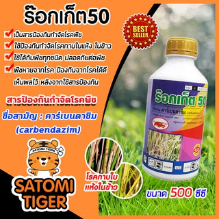 ร๊อกเก็ต50 ขนาด 500 ซีซี คาร์เบนดาซิม สารป้องกันกำจัดโรคพืช โรคใบไหม้ โรคกาบใบแห้ง โรคใบจุดสีน้ำตาล โรคราแป้ง