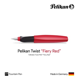 Pelikan Twist "Fiery Red" School Fountain Pen - ปากกาหมึกซึมพีลิแกน ทวิสต์