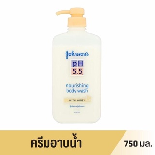 จอห์นสันบอดี้แคร์ ครีมอาบน้ำ พีเอช5.5ทูอินวันวิทฮันนี่750 มลJohnson Body Care Body Wash pH5.5 Nour Honey Wash 750 ml.