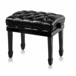 เก้าอี้เปียโน Discacciati piano bench 105CAP black polished - black leather seat