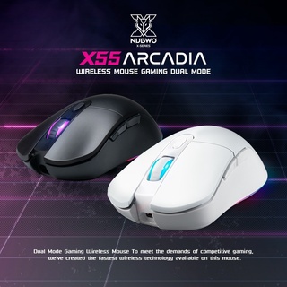 WIRELESS MOUSE NUBWO-X ARCADIA X55 (BLACK) ประกัน 2Y เมาส์ เม้าส์ เมาส์เล่นเกมส์ เมาส์เกมมิ่ง เมาส์เกมเมอร์ เมาส์คุณภาพ