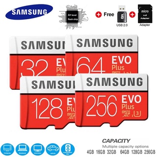 Samsung TF การ์ด SD แฟลชไดรฟ์ การ์ดหน่วยความจํา Microsd 4GB 16GB-512G EVO+ Class 10