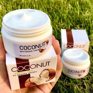 ร้านไทย ส่งฟรี ครีมมะพร้าวไวท์เทนนิ่ง Coconut whitening cream 65g. เก็บเงินปลายทาง