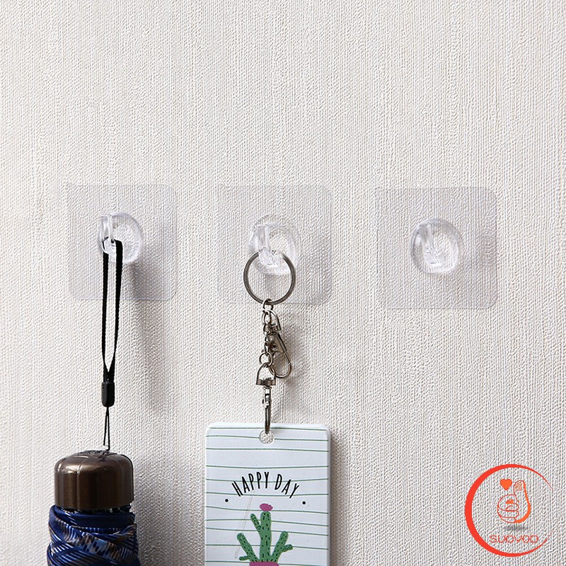 ตะขอติดผนัง แบบไม่เจาะรู ตะขอครัว ตะของวงช้าง sticky hook