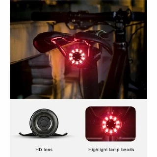 【TH Delivery】ROCKBROS ไฟท้ายจักรยาน LED ชาร์จ USB หลายสี
