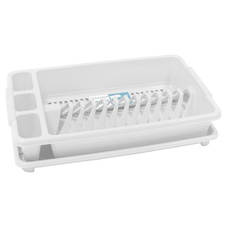 ✨ขายดี✨ เบสิโค ชุดคว่ำจานพลาสติก รุ่น 2405 สีขาว BESICO Dish Drainer with Cover Model 2405 White Color