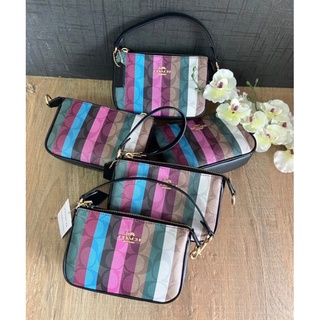 Coach Nolita 15 ใบเล็ก Stripe Print