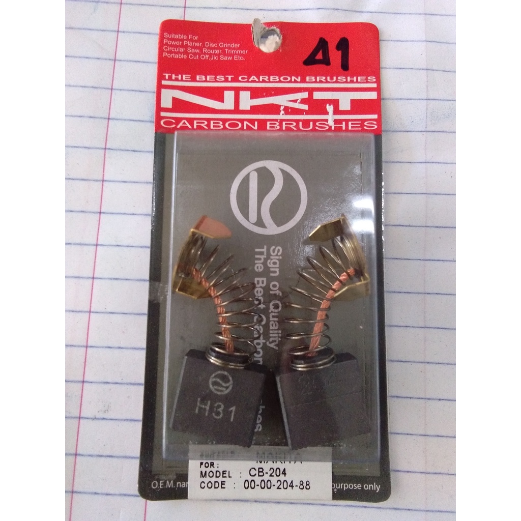 แปรงถ่าน CB-203 แท่นตัดเหล็ก 14" 2414NB Makita, Maktec MT-240,แท่นตัดเหล็ก Bosch รุ่น GCO14-2 เราท์เตอร์ Makita M3600