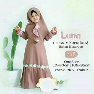 Luna SET Shari KIDS BO Gamis Shari เสื้อผ้าเด็กมุสลิม เสื้อผ้าเด็ก 5-8 ปี 2020