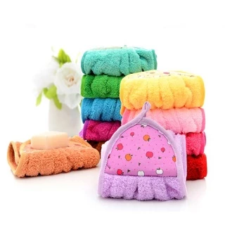 Googshop พร้อมส่ง ผ้าเช็ดมือ แบบแขวนได้ ซับน้ำได้ดี เช็ดทำความสะอาด เช็ดโต๊ะ ( ผ้าเช็ดมือแขวน )