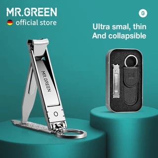 Mr.green กรรไกรตัดเล็บ สเตนเลส บางเฉียบ แบบพกพา พับได้ เดินทาง ตัดมือ กรรไกรตัดเล็บ เครื่องมือทําเล็บ