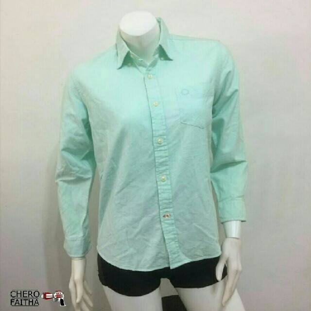 CRFT678 PBI เสื้อเชิ้ตคอปกแขนยาวเด็กผู้หญิง