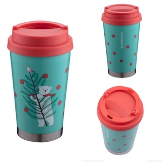 Starbucks Christmas 2019 Polka Dot Polar Bear Tumbler (Elma) 12oz แก้วสแตนเลส สตาร์บัคส์ คริสต์มาส 2019 12ออนซ์