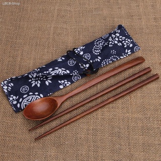 【Sell well】♘✾✌Flatware Travel Suit Portable Cutlery Sets Spoons Chopsticks Hop-pocket Wooden