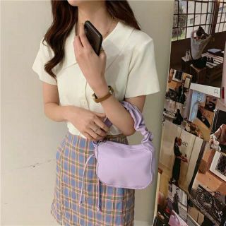 🌺พร้อมส่ง🌺 Hobo bag กระเป๋าถือใบเล็ก minibag ♥️ (B020)