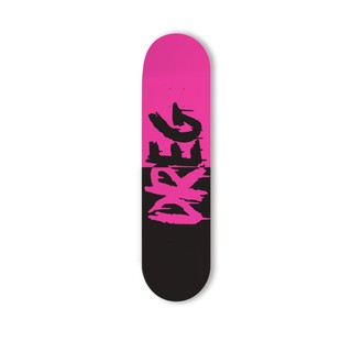 Dreg OG Logo Black/Pink Skateboard Deck 8.0