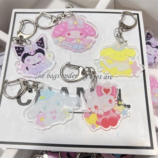 SANRIO พวงกุญแจ อะคริลิค ลายการ์ตูน Kitty MyMelody Cinnamoroll Kuromi PomPomPurin