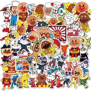 สติกเกอร์ ลายการ์ตูนอนิเมะ Anpanman กันน้ำ สำหรับแล็ปท็อป กระเป๋าเดินทาง 50 ชิ้น / แพ็ก