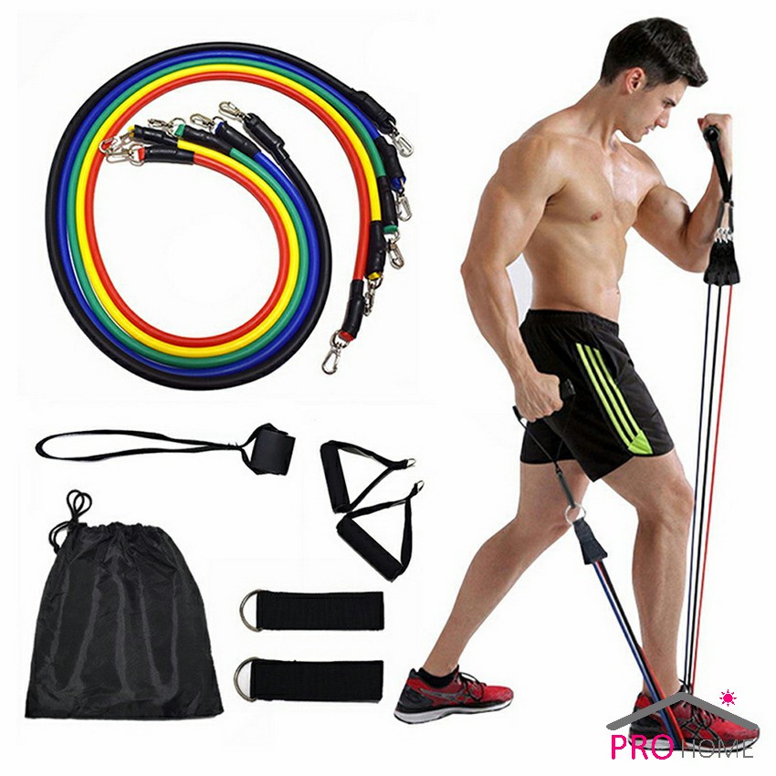 [A704]  สายแรงต้าน ออกกำลังกาย ครบชุด ยางยืดกล้ามเนื้อ ยางยืด สร้างกล้ามเนื้อ Fitness pull rope