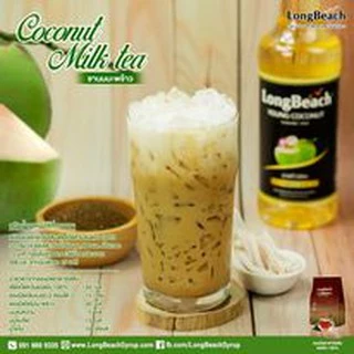 ลองบีชไซรัป มะพร้าวน้ำหอม ขนาด 740 มล. Longbeach Young Coconut Syrup น้ำเชื่อม/ น้ำหวาน/ น้ำผลไม้เข้มข้น