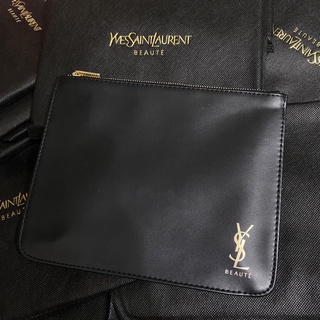 Ysl bag สีดำ แต่งซิปสีทอง Ysl beaute ใบใหญ่ ใส่เงินได้หลายแสนเลยจ้าาาา