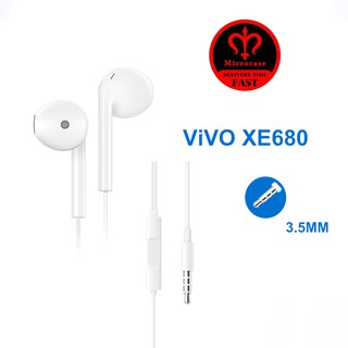 หูฟัง VIVO XE680 ของแท้ อินเอียร์ พร้อมแผงควบคุมอัจฉริยะ และไมโครโฟนในตัว ใช้กับช่องเสียบขนาด3.5 mmรองรับ ใช้ได้กับV9ชุด