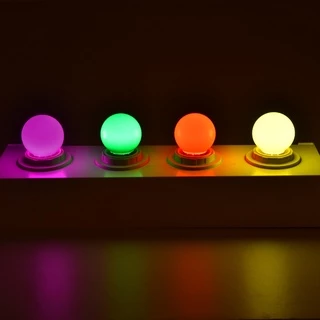 หลอดปิงปอง LED 3W ขั้วE27 มีให้เลือก 5สี สีแดง / สีเขียว /สีน้ำเงิน / สีเหลือง / สีวอร์มไวท์