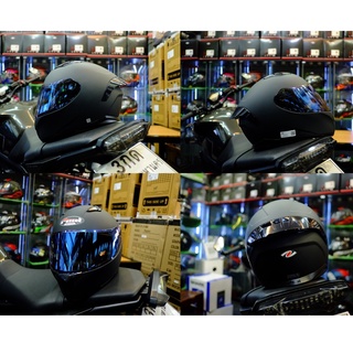 Real รุ่น Raptor Black หมวกกันน็อคสีดำ สีด้านและเงา
