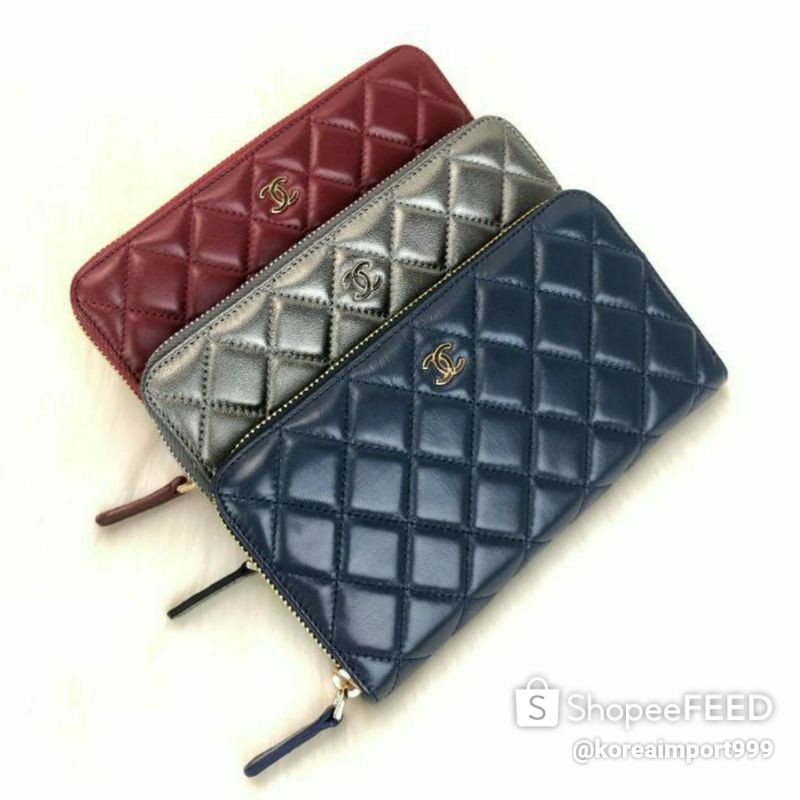 Chanel Zippy Genuine Leather Wallet