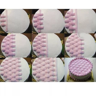 ชุดหัวบีบครีมเบอร์ L200,1D,895,48,47 หัวบีบครีมลายสานตะกร้า(Basket​ Weave)​ หัวบีบครีมเค้ก 1ชุดมี 5 ชิ้น
