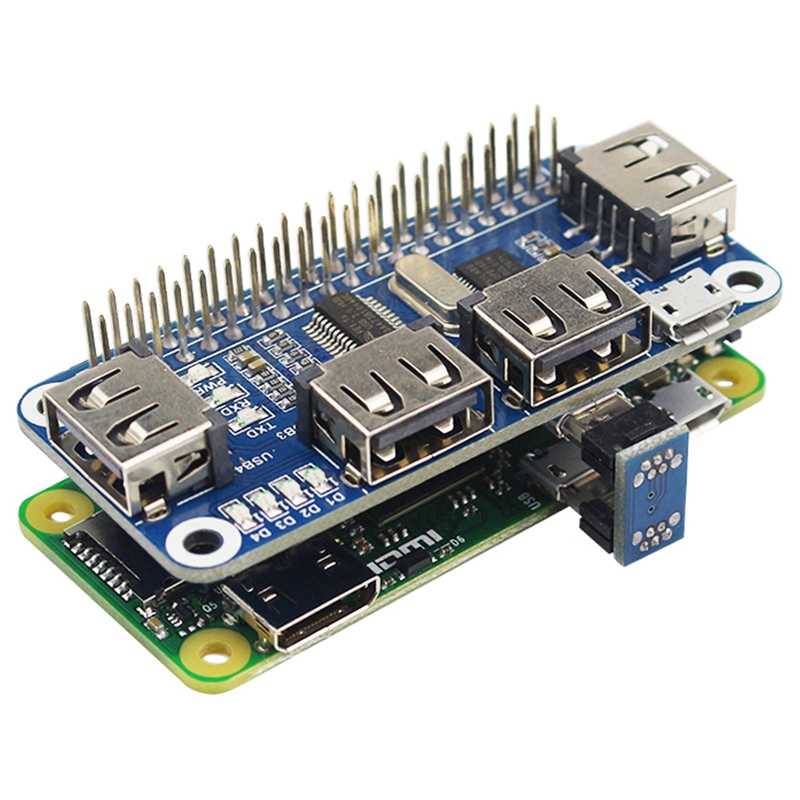 4 พอร์ต usb hub หมวกสําหรับ raspberry pi 3/2/zero w รูปที่ 6