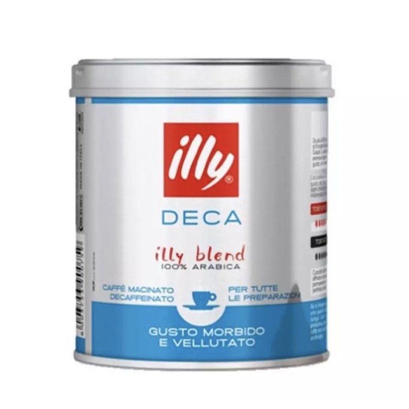 illy Decaf Coffee 100% Arabica 125 g อิลลี่ กาแฟ ไม่มีคาเฟอีน กาแฟอราบิก้า 100% 125 กรัม