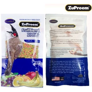 [500g.][100g.] อาหารนก ZuPreem อาหารนกหัวจุก นกกรงหัวจุก ผลไม้รวมอัดเม็ด รสชาติธรรมชาติ