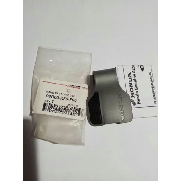 Original ahm อุปกรณ์เสริมอย่างเป็นทางการ Honda แก๊สความต้านทานผู้ถือ Hand Rest pad Grip พนักพิงปาล์ม hook กระเป๋าเดินทาง Supra gtr CBR cb 150r x motion 250 rr Vario Beat Street Scoopy Genio PCX ADV crf staylo 08R00 K56 F00 81132 Gah 000YV 81133 k2f n01